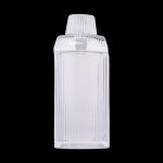 Clear glass cannabis oil container.