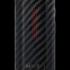 Black carbon fiber vaporizer with red digital display, branded "Davinci."