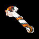 Colorful glass pipe for smoking cannabis.