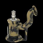 Black and gold silicone oil rig with a glass bowl.