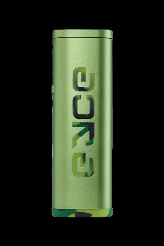 Green cannabis vape pen with “Yocce” logo.