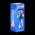 Pulsar “Graffix” geometric spoon pipe packaging with a stylized skull design.