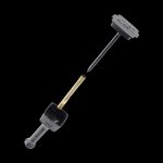 Black cannabis dab tool with a lit joint.