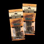 Two packages of King Palm Leaf Cones in Cantaloupe Melon flavor.