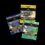 Assortment of King Palm flavor tips in Berry Terps, Banana Cream, and Magic Mint, displayed against a dark background.