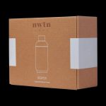 Brown cardboard box for “nwtn Home” Vesper tabletop gravity pipe.