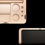 Gold cannabis accessory organizer with compartments for tools and product, displayed open and closed.