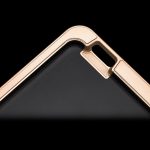 Rose gold vape pen case with sleek design.