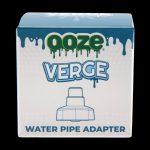 Ooze Verge water pipe adapter packaging with dripping green design.