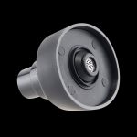 Black cannabis concentrate vaporizer coil with a perforated intake.