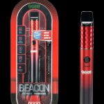 Ooze Beacon extract vaporizer in Midnight Sun finish, packaged and displayed with feature icons and 800mAh capacity noted.