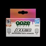 Packaging for “Ooze Booster” replacement onyx atomizers, a 5-pack for ceramic vaping.