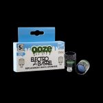 Ooze Electro DabRel replacement atomizer 5-pack with two atomizers displayed beside the packaging.