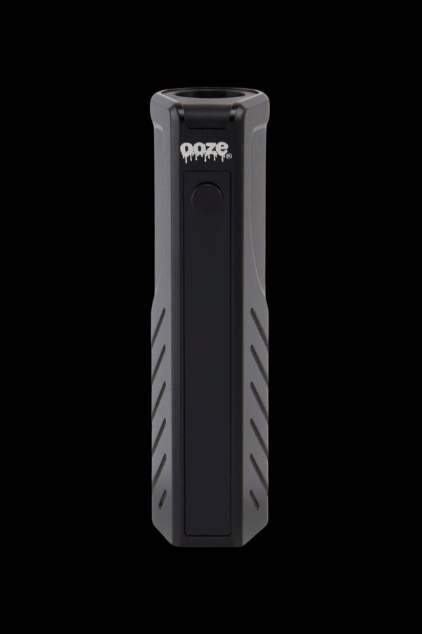 Black and gray electronic dab rig with "ooze" branding.