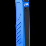Blue cannabis concentrate vaporizer pen with "ooze" branding.