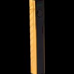 Gold and black electronic vaporizer pen with digital display.