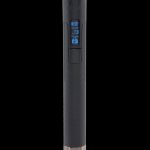 Black cannabis vaporizer pen with digital display.