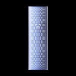Blue and white patterned cannabis vape pen.