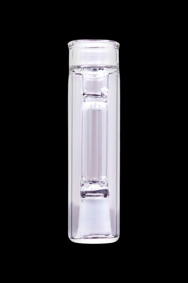 Clear glass bubbler water pipe for smoking.