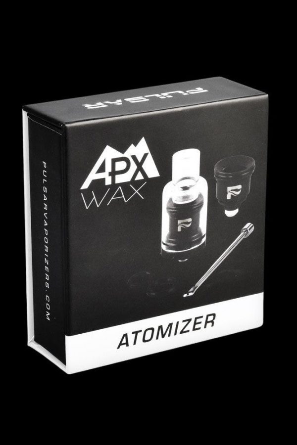 Black box for Pulsar APX wax atomizers with product illustration.