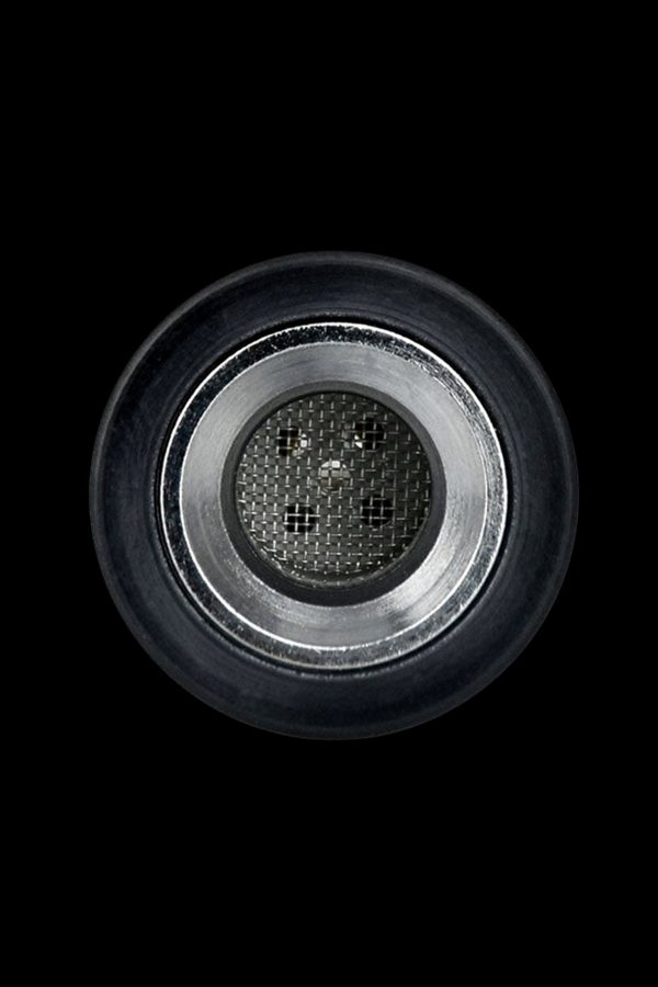 Close-up of a metal cannabis bowl screen.