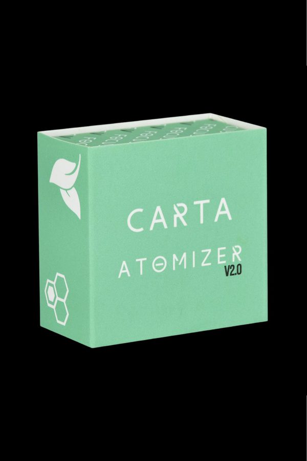 Green box for Carta Atomizer V2.0 cannabis accessory.