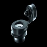 Black cannabis oil vape cartridge and magnetic attachment.