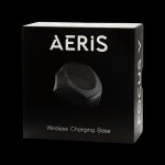 AERIS wireless charging base for cannabis vape devices, shown in a sleek black box.
