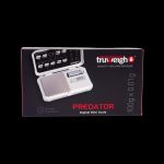 Truweigh Predator digital mini scale for precise cannabis measurement, with a 10-year warranty and 1000g x 0.01g capacity.