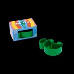 Green cannabis ashtray in its packaging.