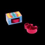 Pink cannabis ashtray with original packaging.