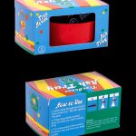 Close-up of a colorful, cartoon-decorated box for a “Tree House” ashtray with instructions on how to clean a bowl.