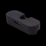 Black silicone cannabis concentrate container.