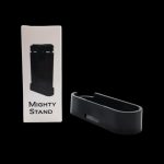 Black Mighty vaporizer stand in packaging and disassembled.