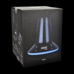 Black box for a cannabis concentrate vaporizer, displaying a digital temperature control interface and product name "XQ2."