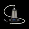 Digital vaporizer with coiled tubing on a black base.