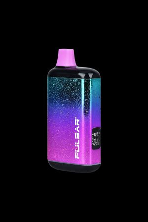 Purple and blue Pulsar vaporizer with digital display.