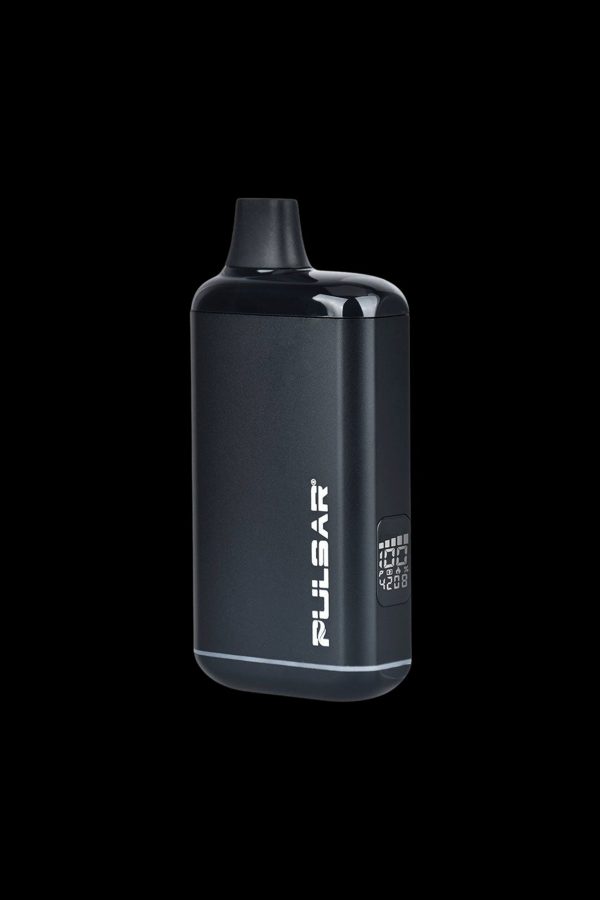 Black Pulsar vaporizer pen with digital display.