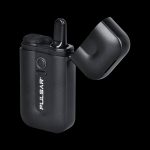 Black Pulsar vaporizer pen with open mouthpiece.