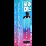 Pulsar DC 510 Vape battery with a cyberpunk-themed design, displayed in its packaging with water droplets.