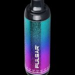 Pulsar vaporizer pen with iridescent blue and purple finish.