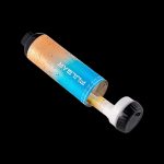 Cannabis oil vape pen with a colorful, icy-themed design.