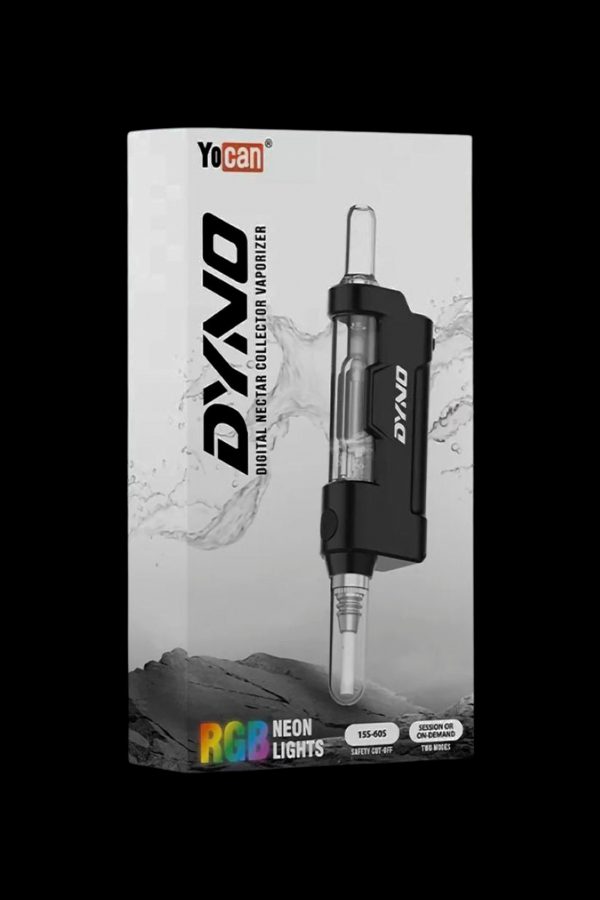 Yocan Dyno digital nectar collector vaporizer with RGB neon lights.