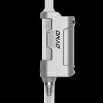 Silver Dyno oil vaporizer pen with glass tip.