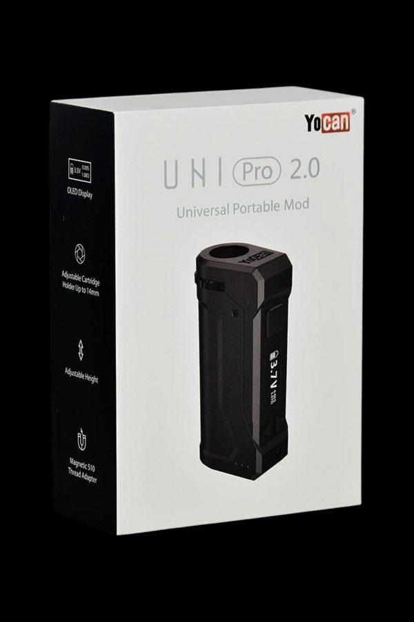 Yocan Uni Pro 2.0 cannabis oil vape mod packaging.
