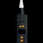 Black Verity cannabis vaporizer with digital display and control buttons.