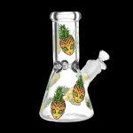Glass bong with alien pineapple design.