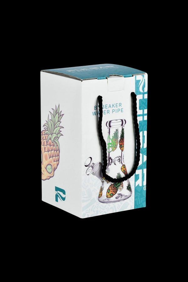 Pineapple-themed gift box containing a glass water pipe.