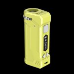 Yellow Yocan Evolve Plus XL vape pen with digital display.