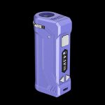 Purple Yocan Uni Pro portable vaporizer pen with digital display.